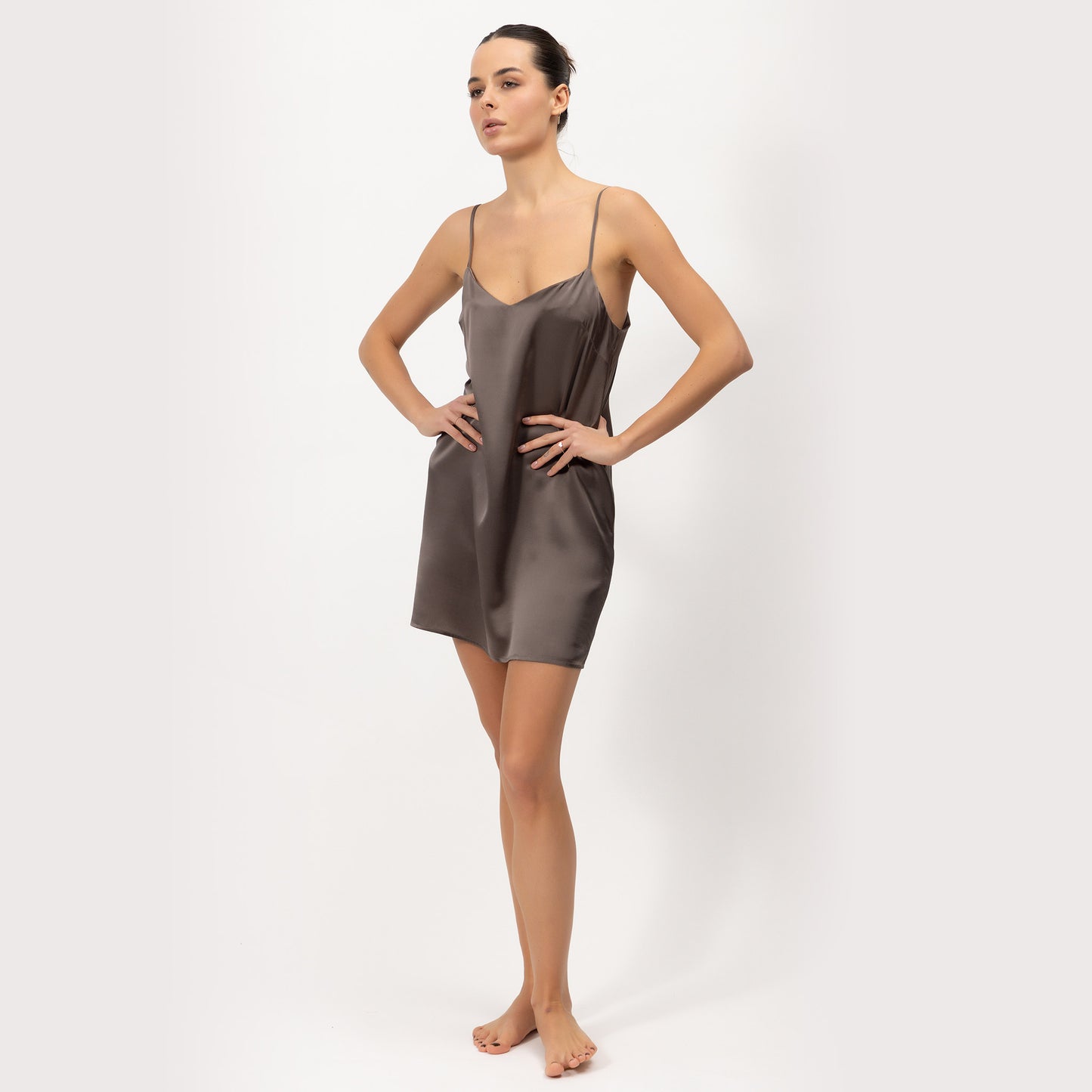 Silk Short Slip Dress The Lady