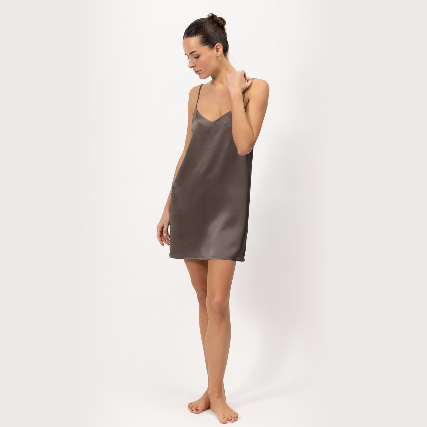 Silk Short Slip Dress The Lady