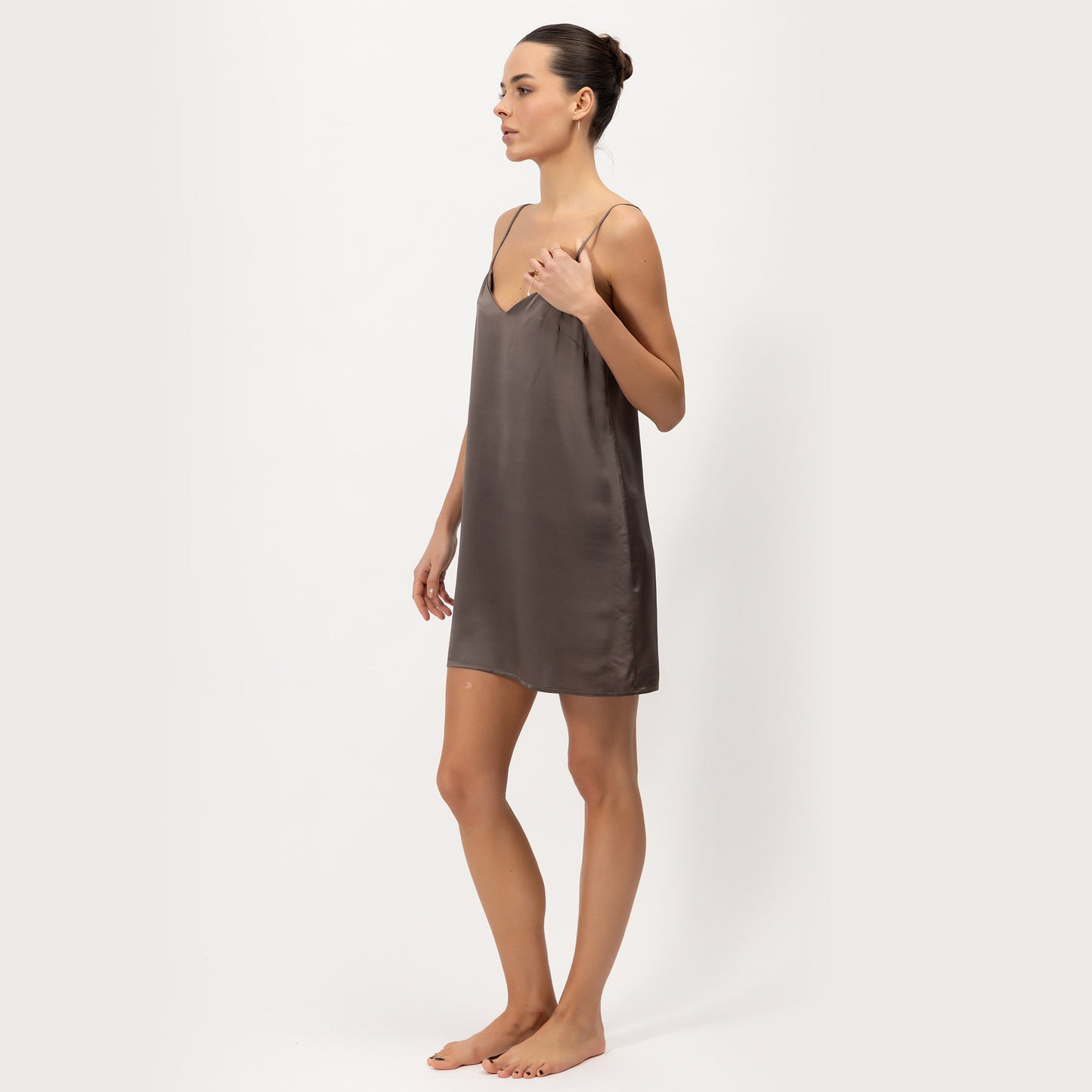 Silk Short Slip Dress The Lady