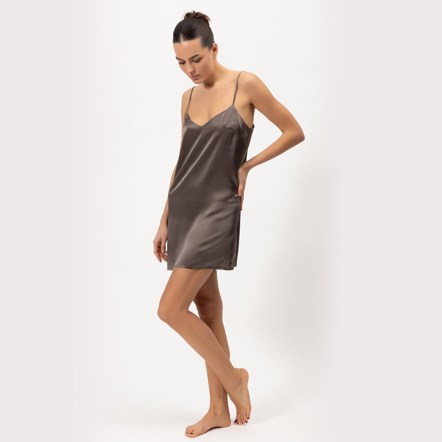 Silk Short Slip Dress The Lady