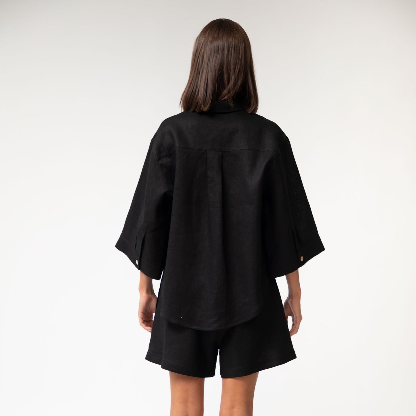 Black Heavy Linen Shirt Perfect Days