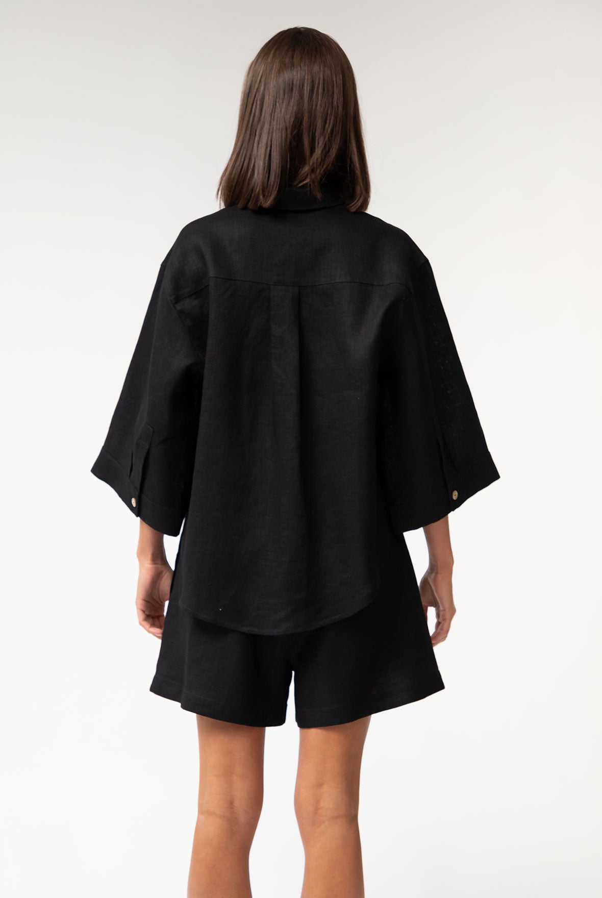 Black Heavy Linen Shirt Perfect Days