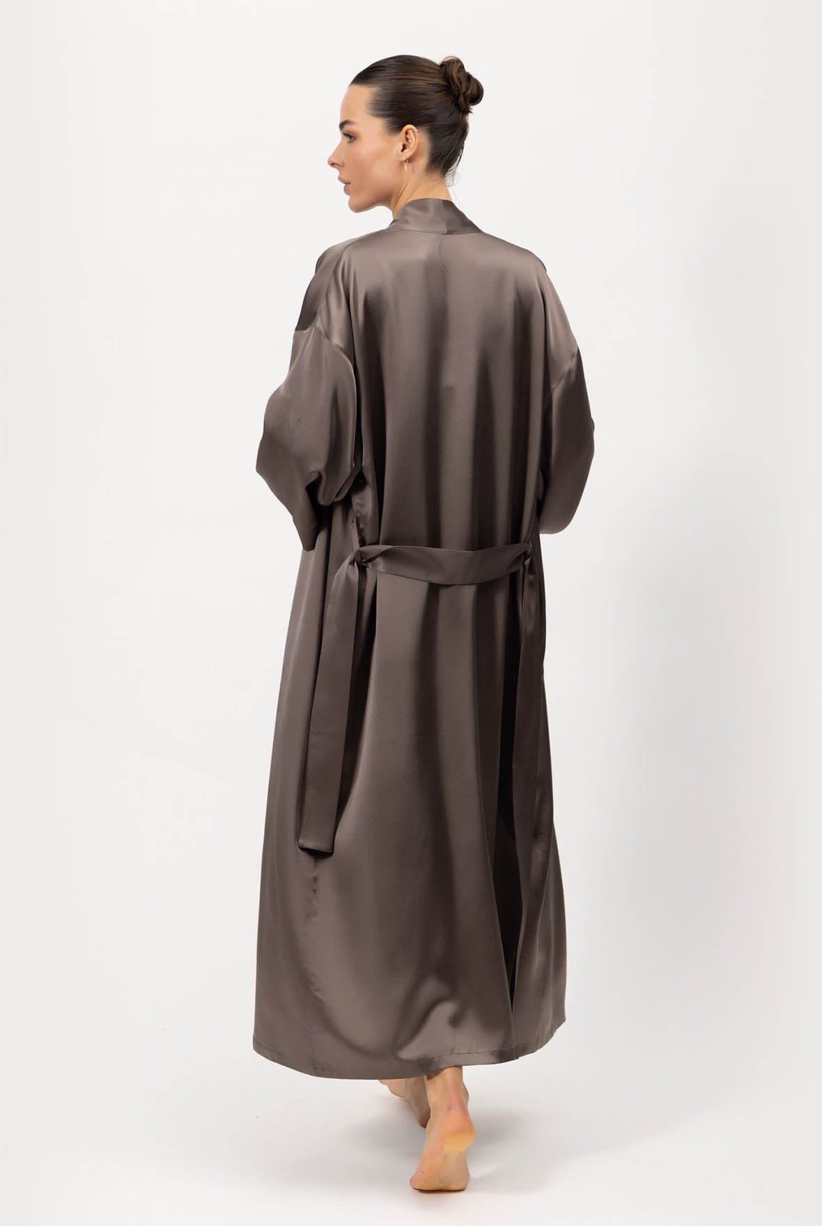 Silk Long Kimono-style Robe The Lady