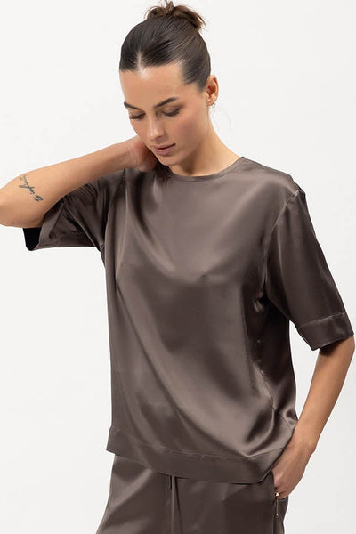Silk T-Shirt Brown – The Lady Collection by Nokaya