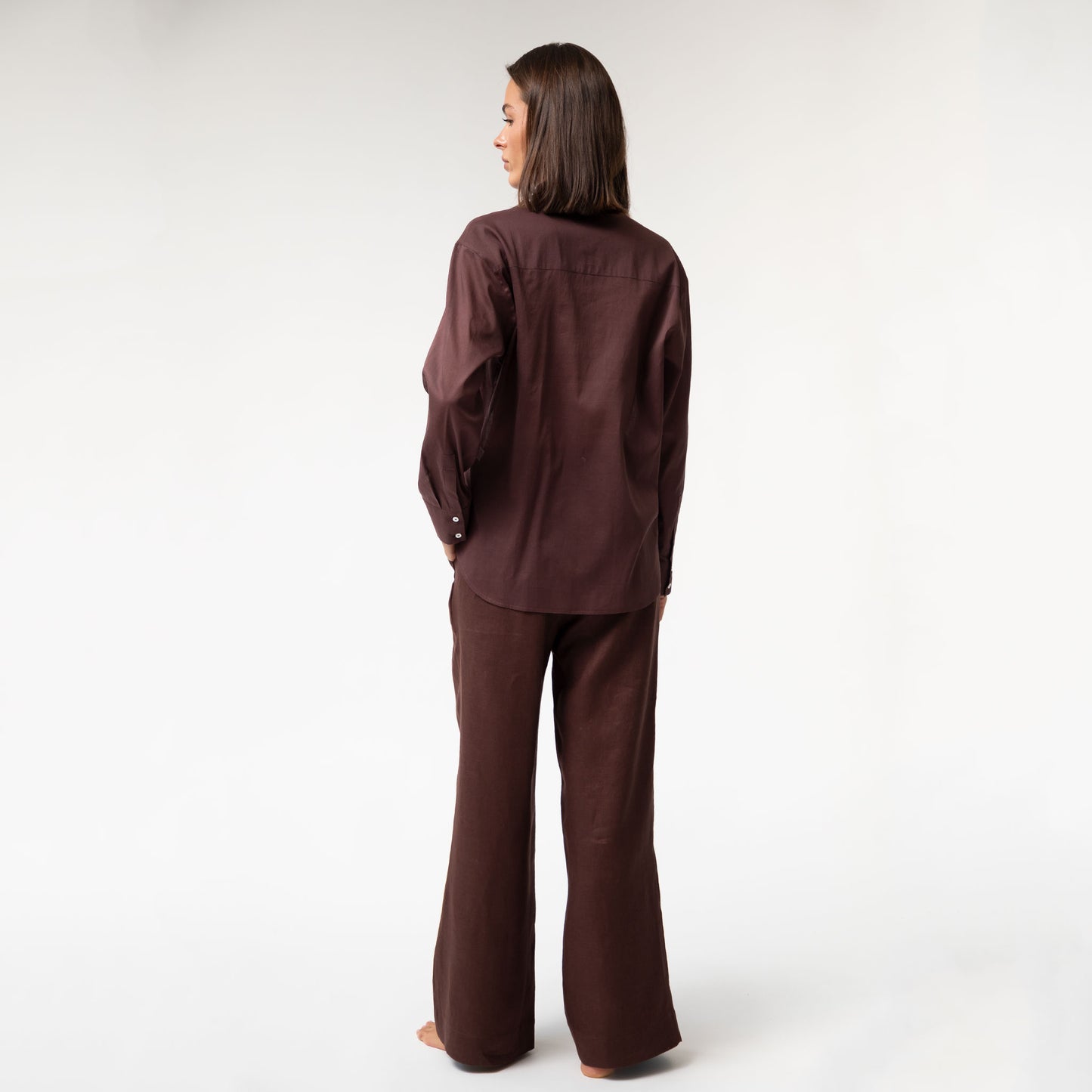 Linen Voile Shirt Restorative Brown