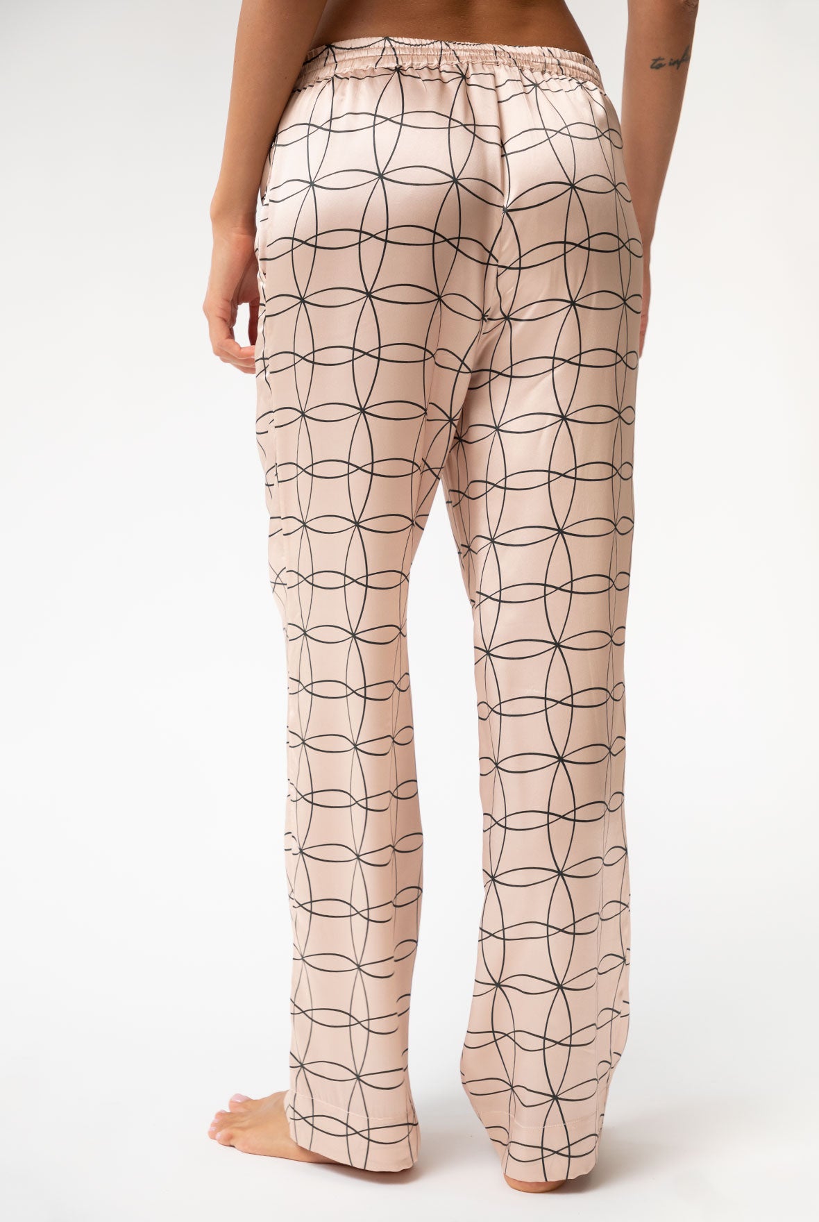 Pink Neo Geo Silk Pyjama Pants