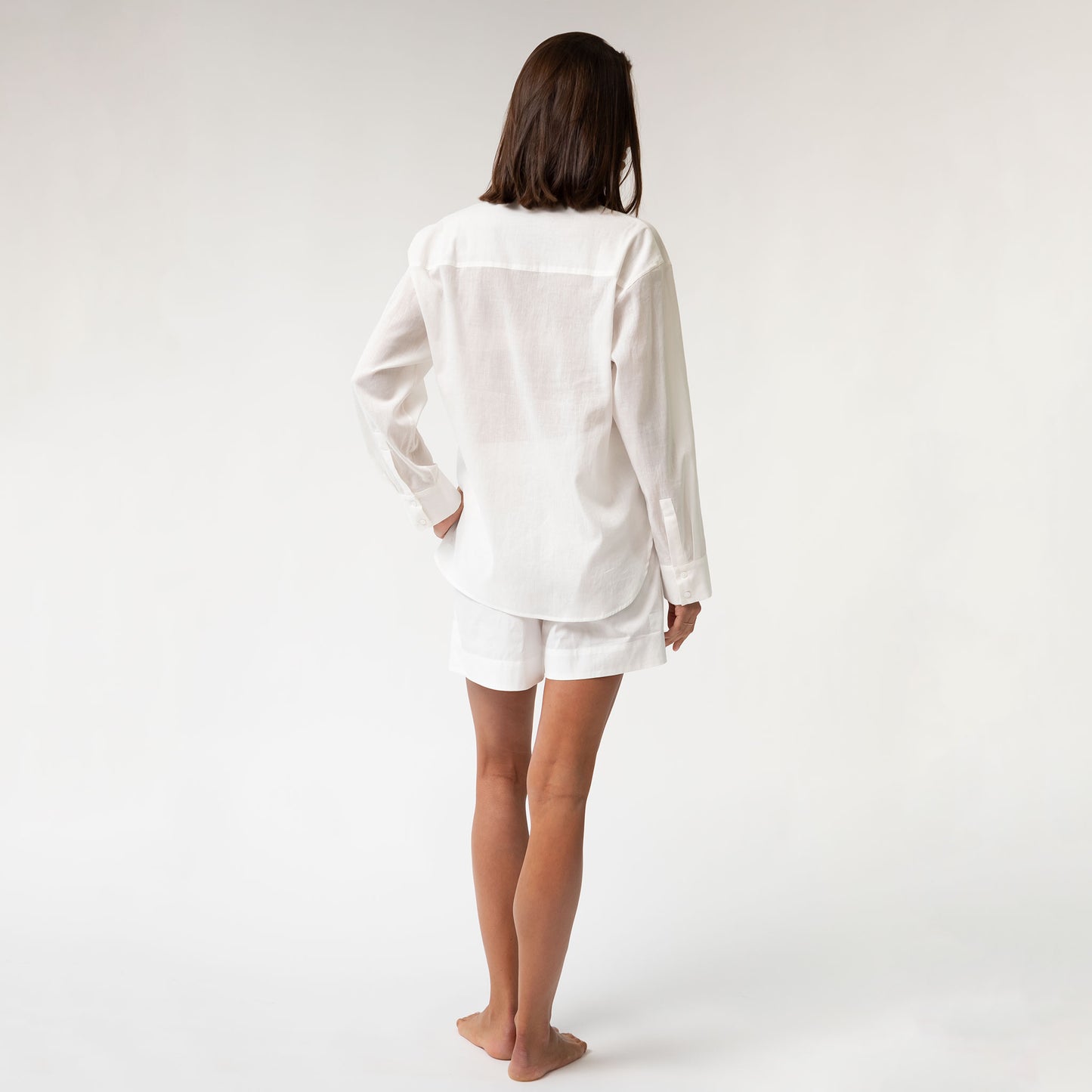 White Linen Voile Shirt