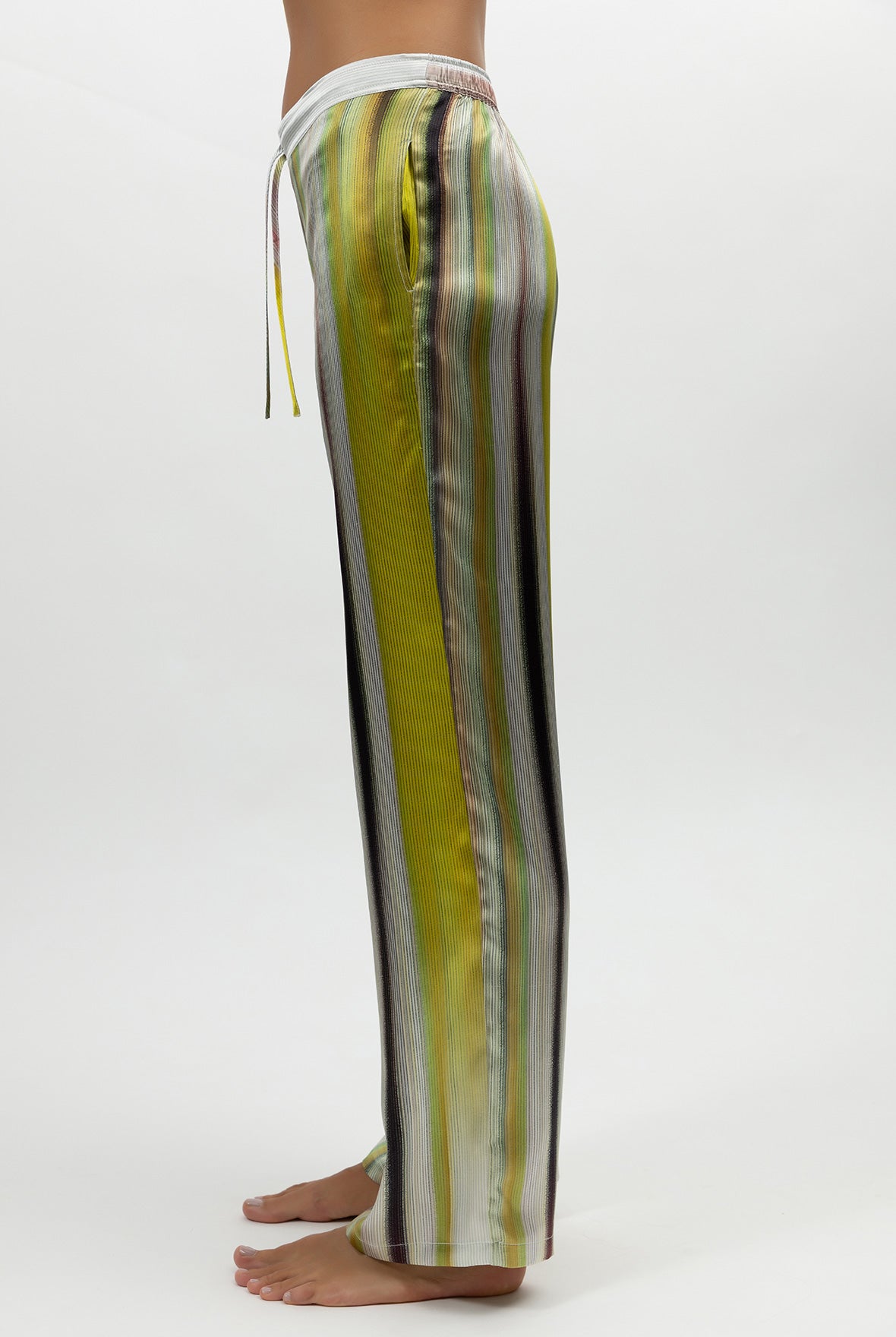 Art Stripes Silk Pants