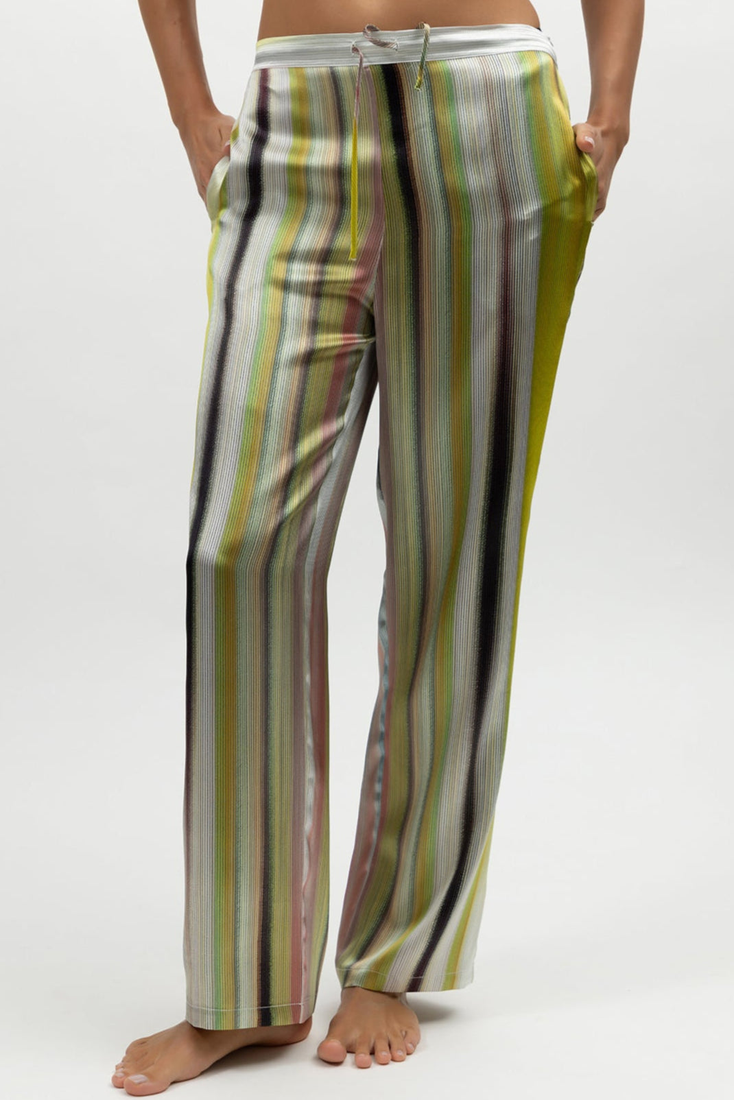 Art Stripes Silk Pants