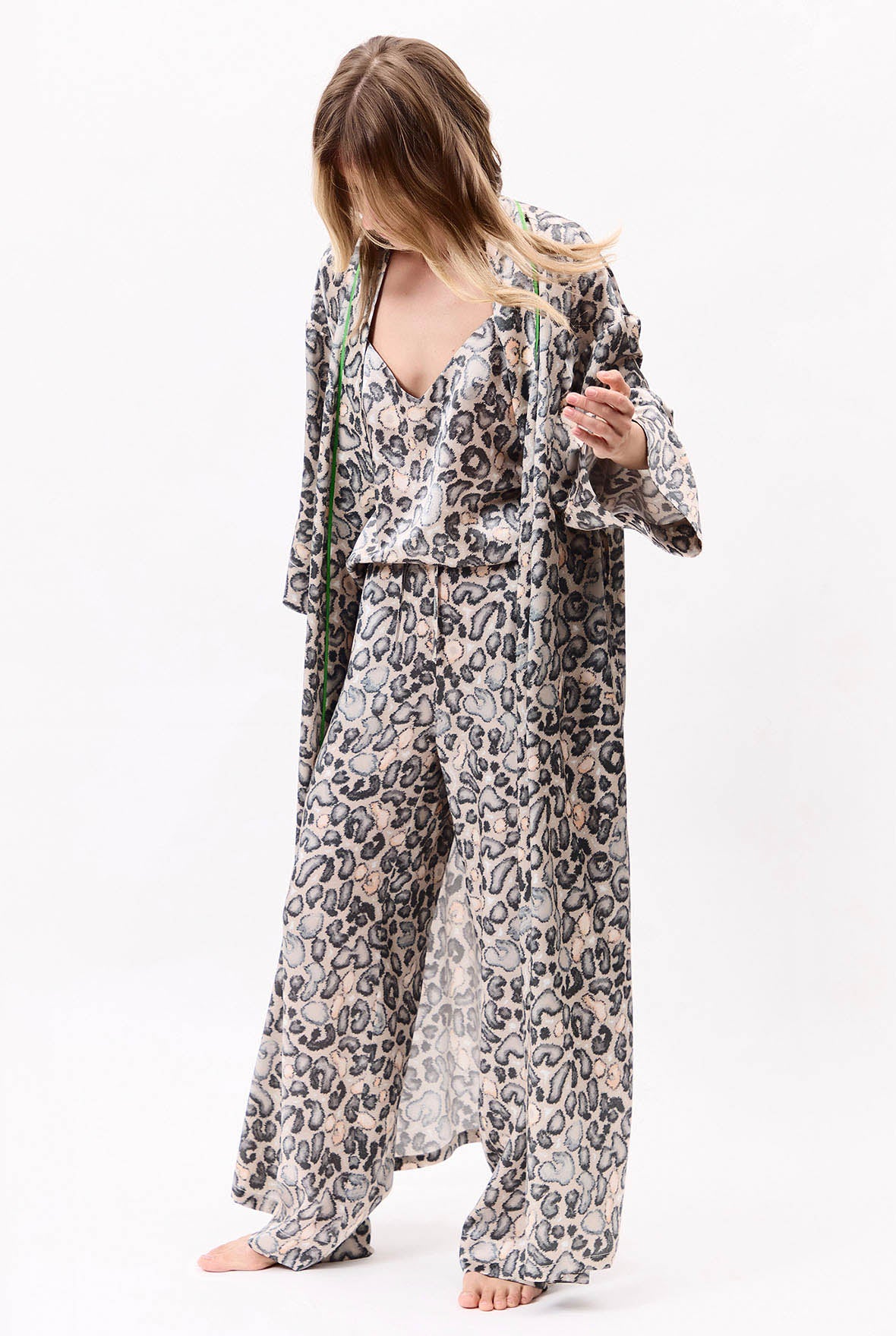 Silk Pants Animal Print