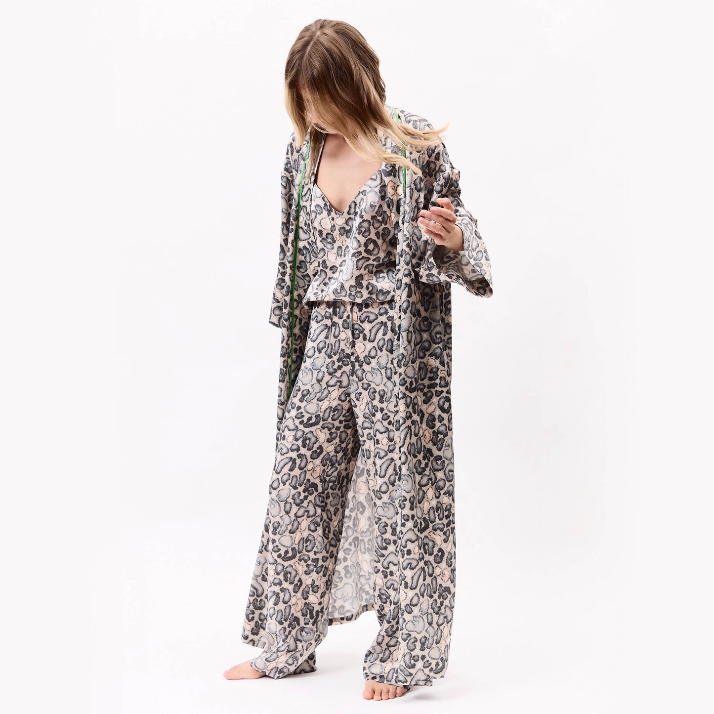 Silk Pants Animal Print