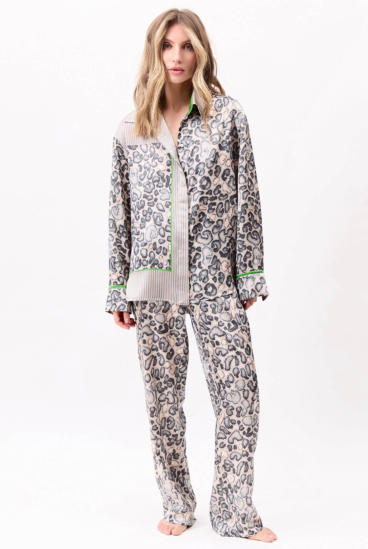 Silk Pants Animal Print