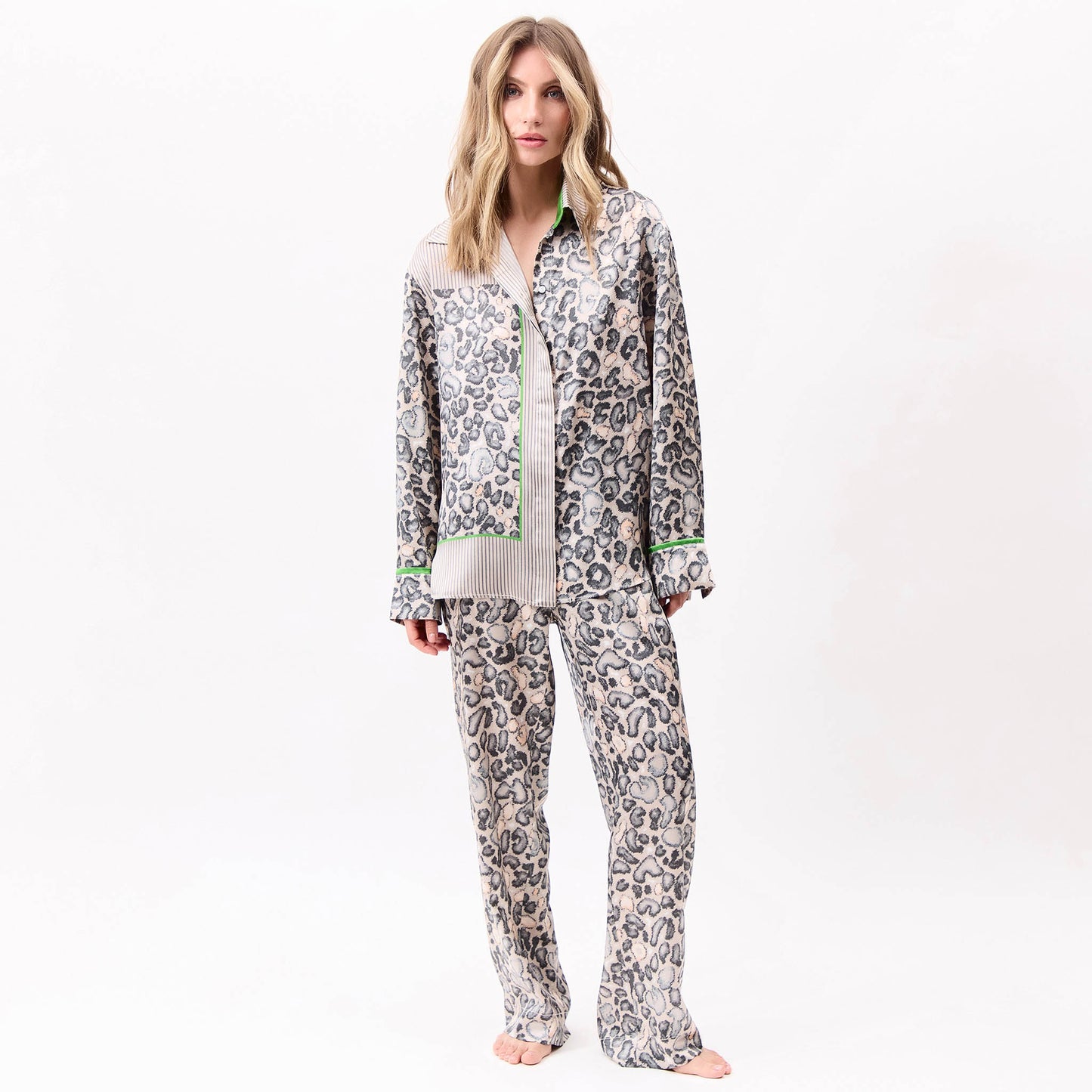 Silk Pants Animal Print