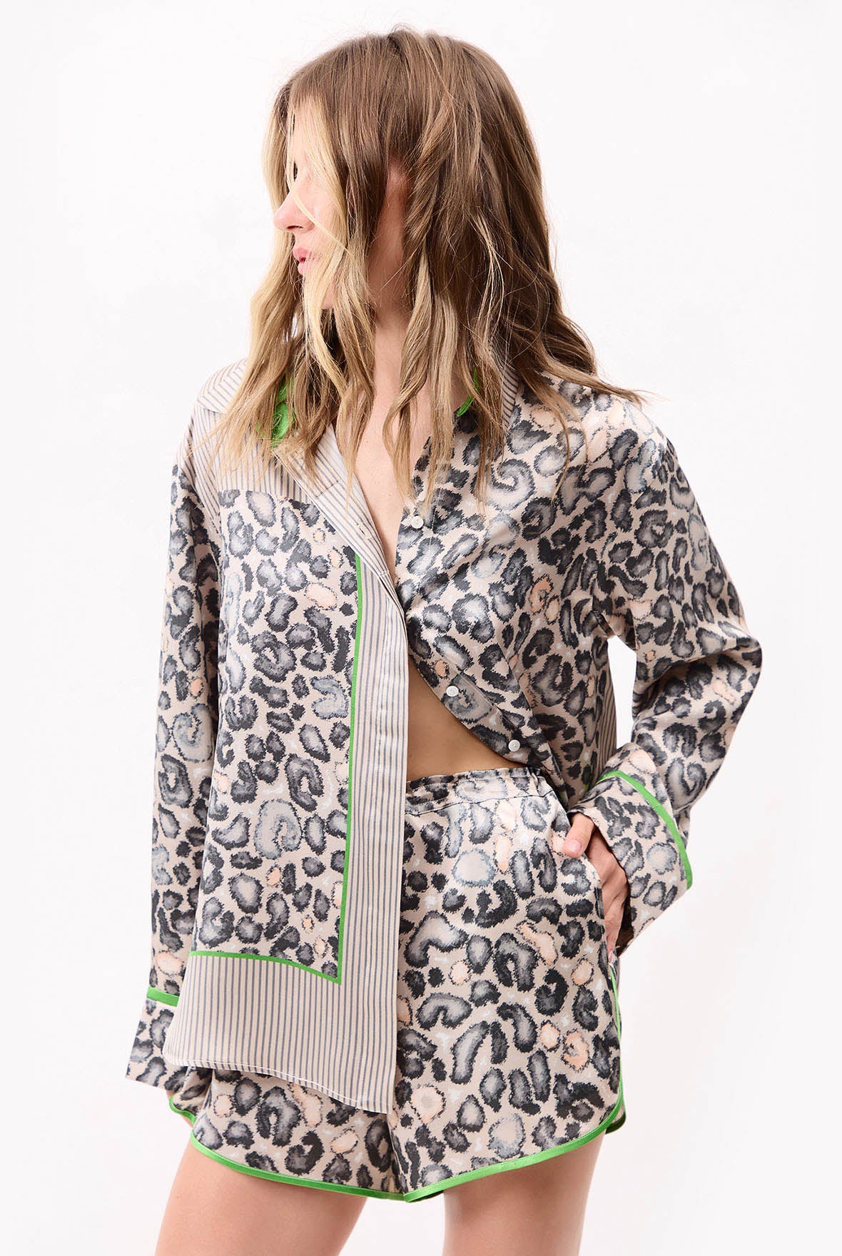 Silk Shirt Animal Print