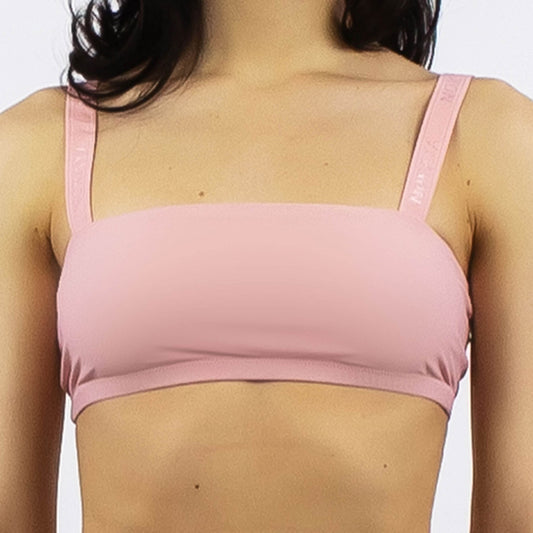 Nokaya Ultra basics pink top utterly free of wires. Front Close up look