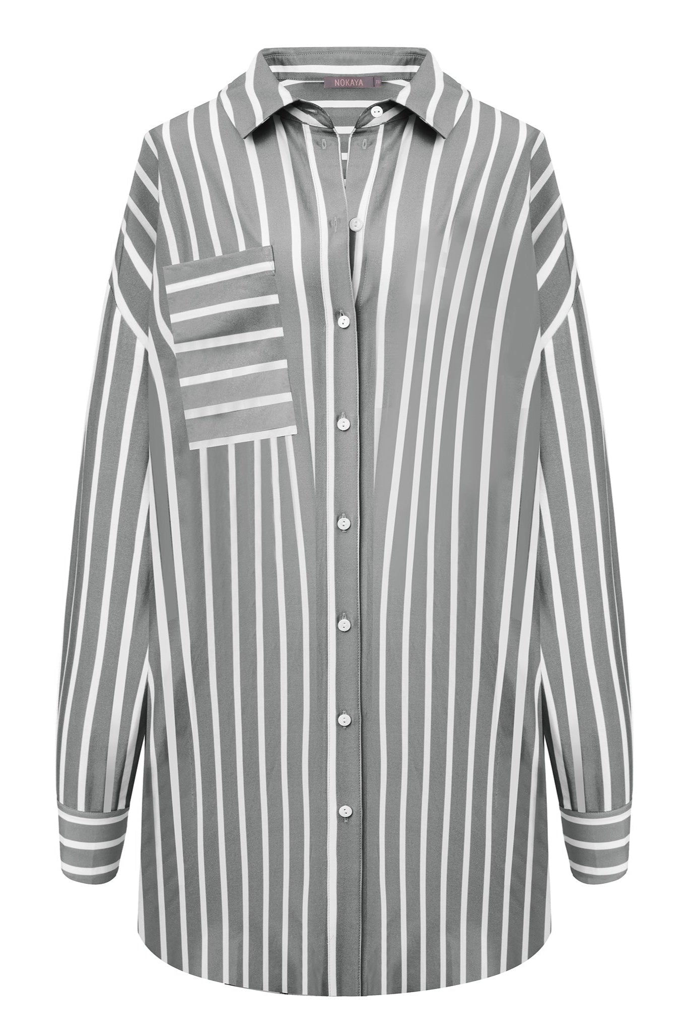 Silk Cotton Shirt Quiet Gray
