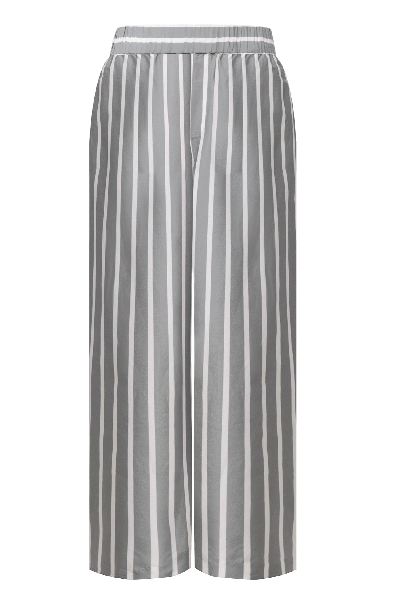 Silk Cotton Pants Quiet Gray