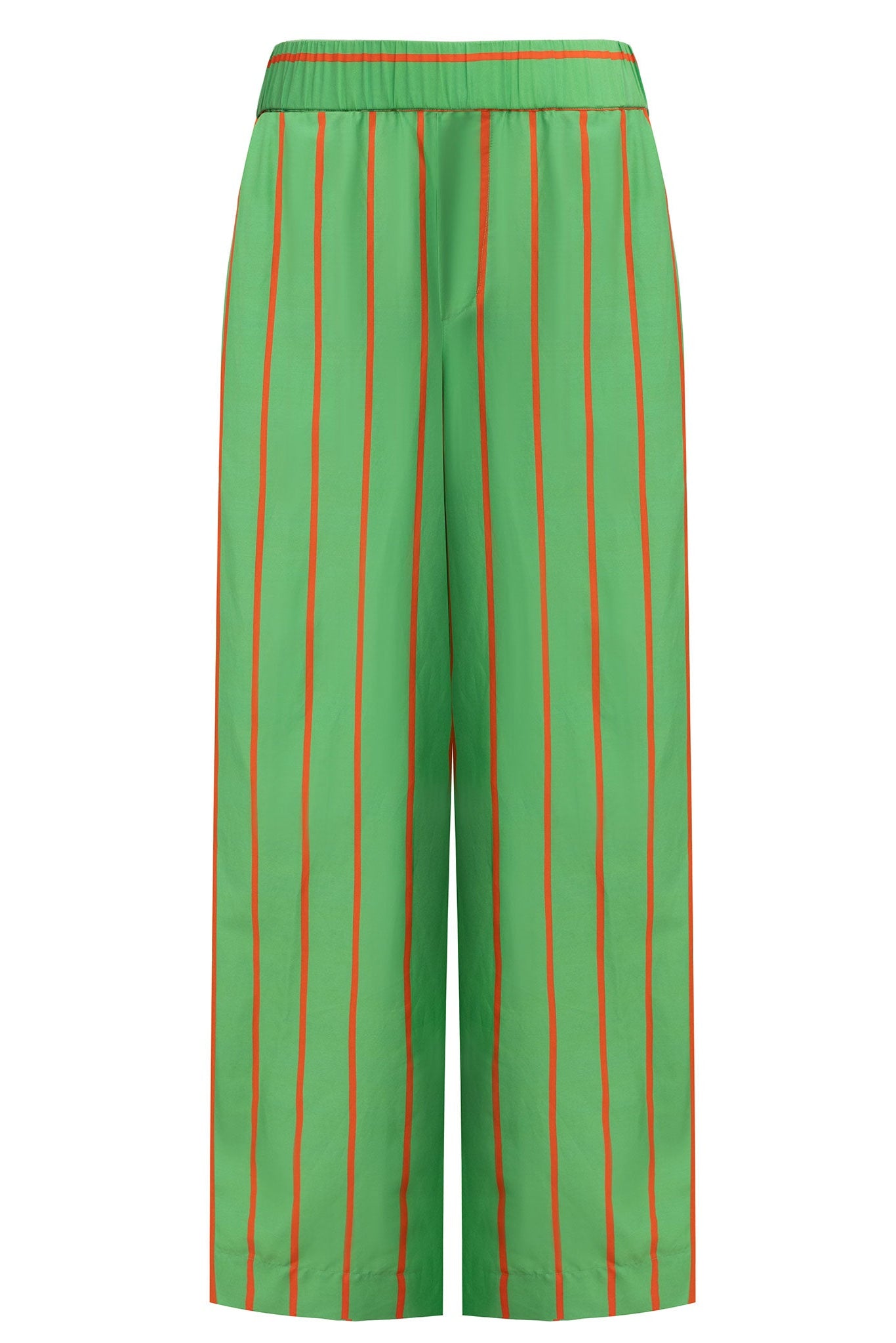 Silk Cotton Pants Retro Green