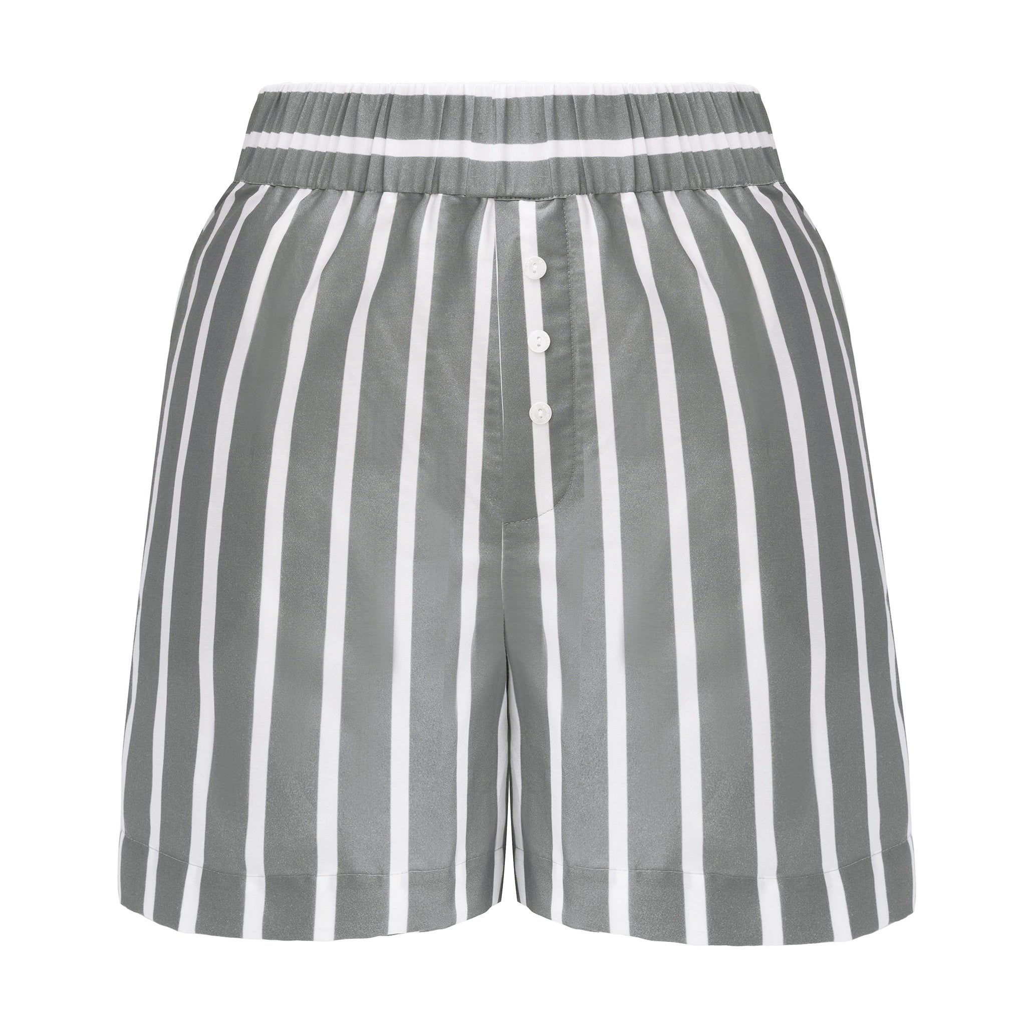 Silk Cotton Shorts Quiet Gray