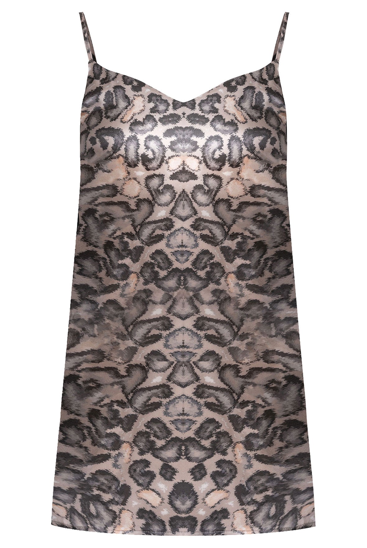 Silk Slip Dress Animal Print