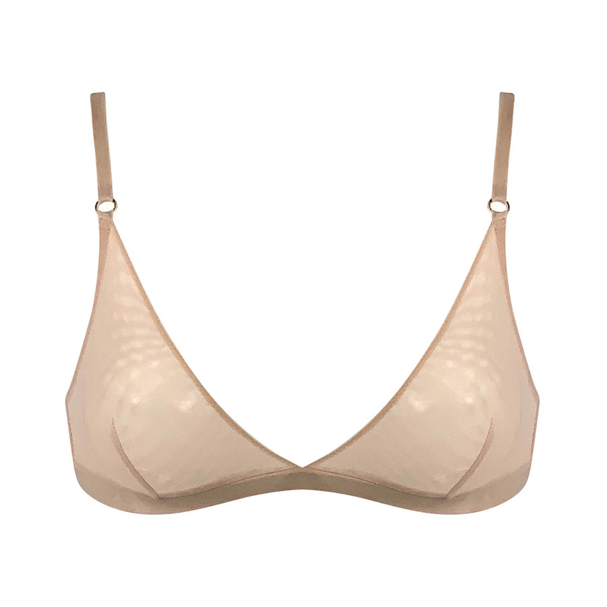 I.D. Line Mesh Triangle Bralette in Nude | Nokaya – NOKAYA