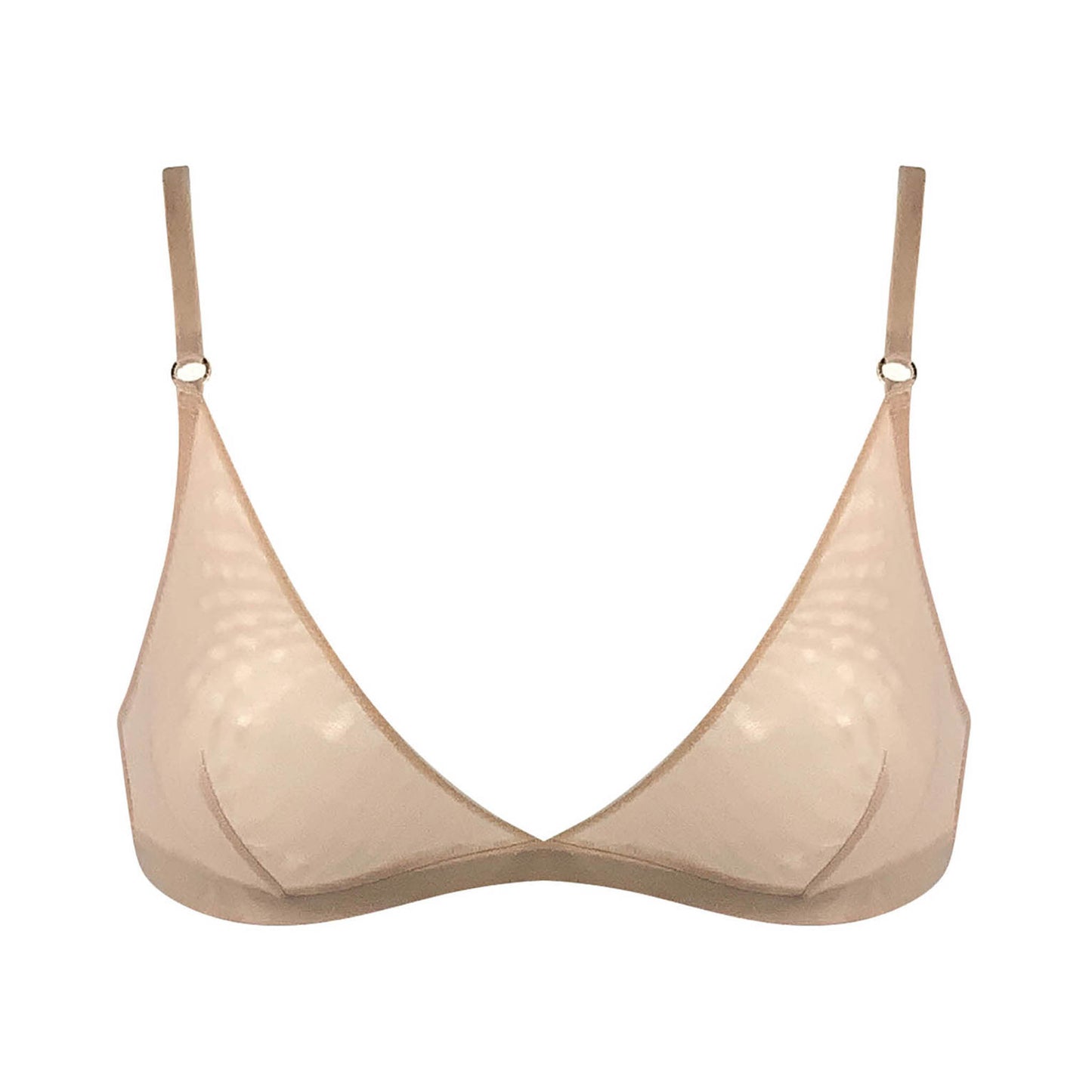 I.D. Line Mesh Triangle Bralette in Nude