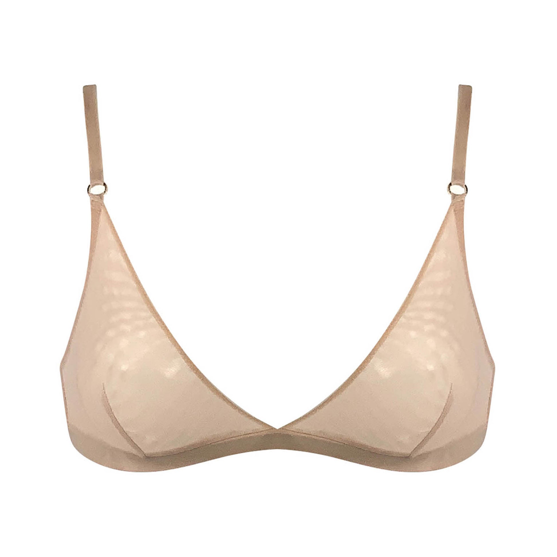 Triangle bra in modal cotton beige with molded cups Dim Icon
