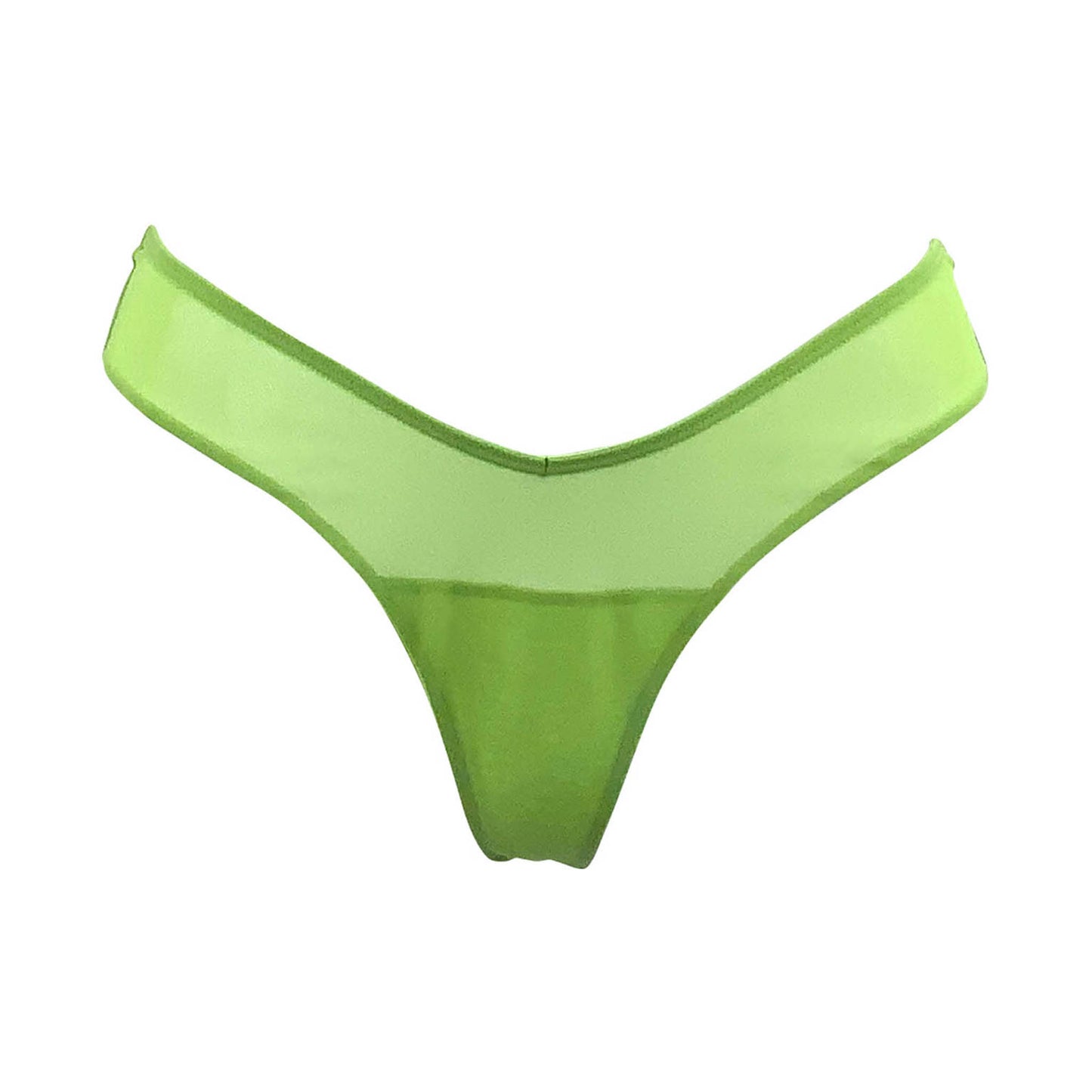 A trendy and comfortable I.D.Line green mesh V-thong.