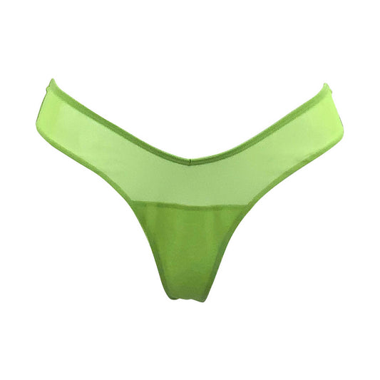 A trendy and comfortable I.D.Line green mesh V-thong.