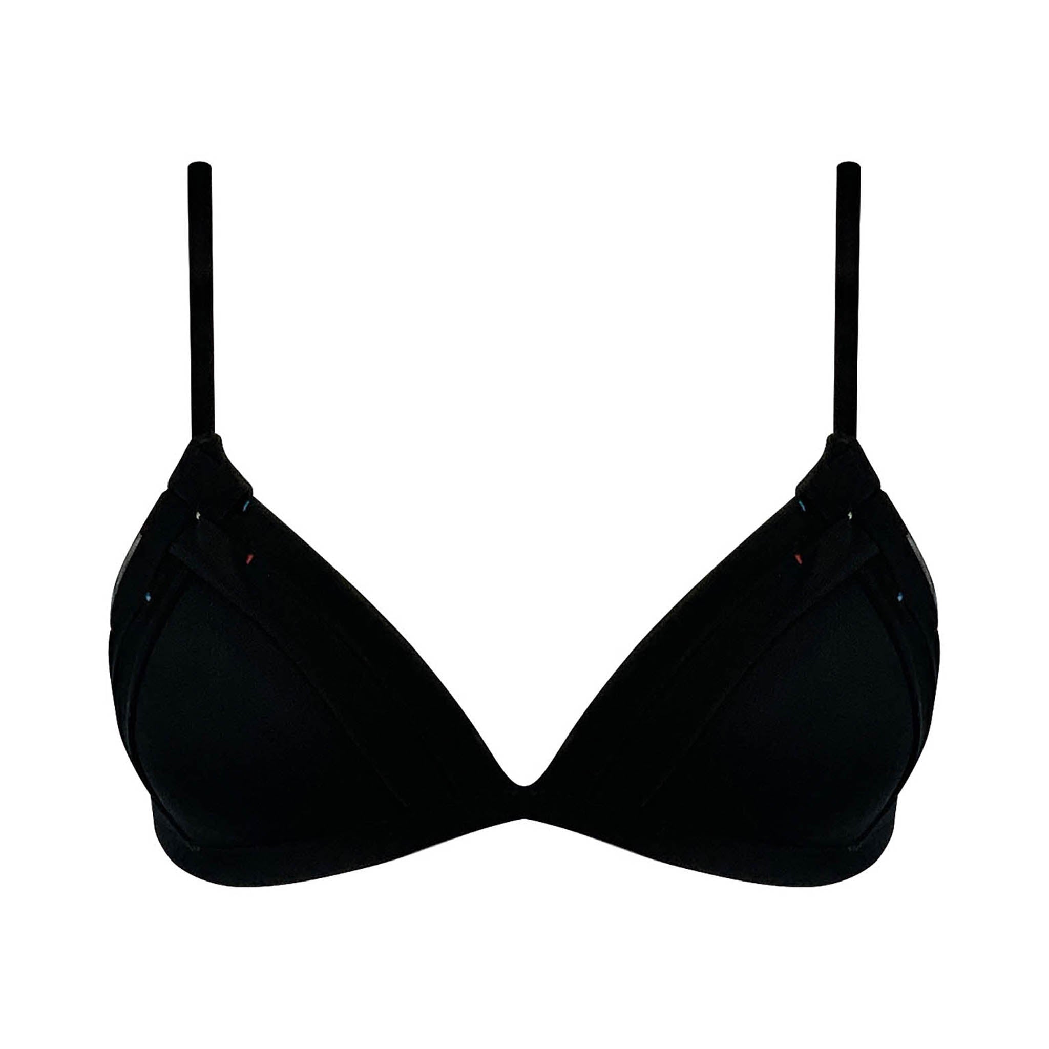 The Crossing Lines black padded wireless triangle with push-up.