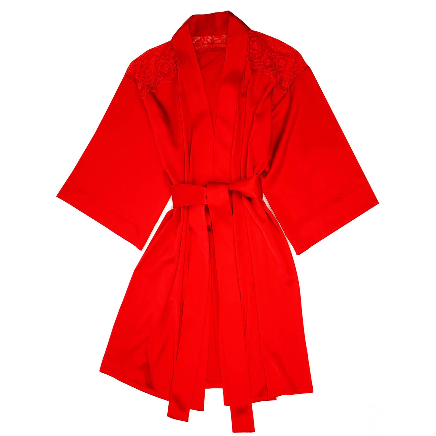 The Good Girl Gone Bad robe is made from Mulberry silk and has charming lace inserts.