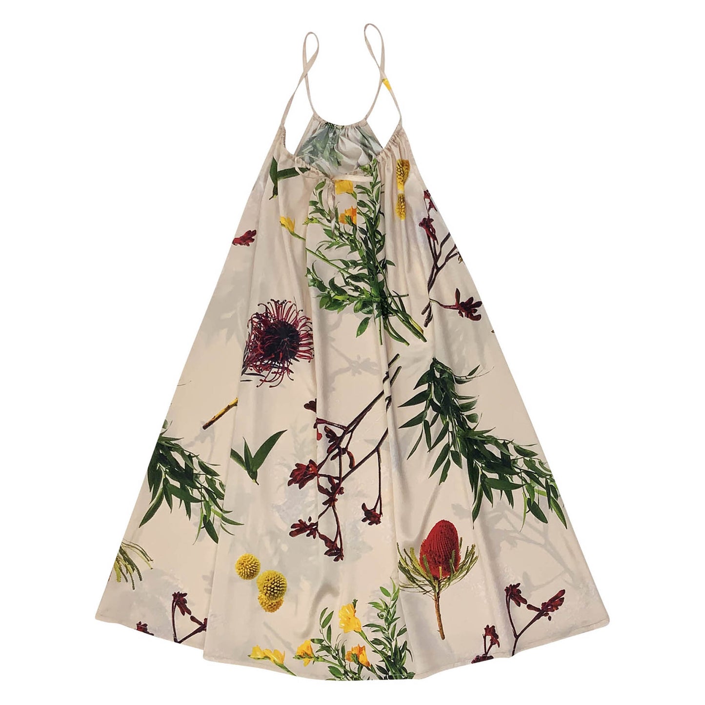 The Flying Flower chemise is cut from Mulberry silk with an easy, relaxed cut with a unique designer print.