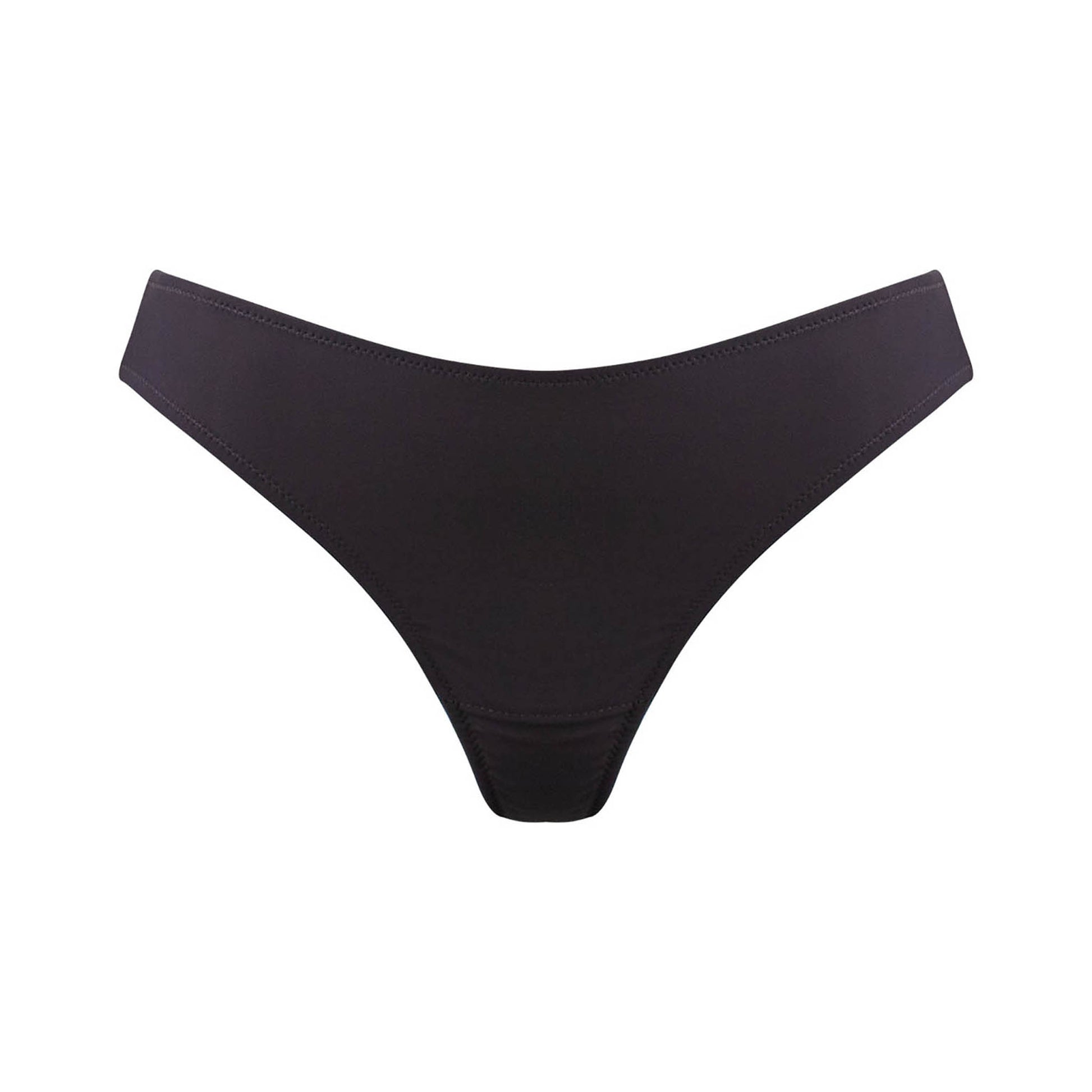 Nokaya ULTRA black thong. Smooth finish from out front and back.