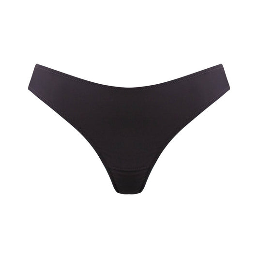 Nokaya ULTRA black thong. Smooth finish from out front and back.