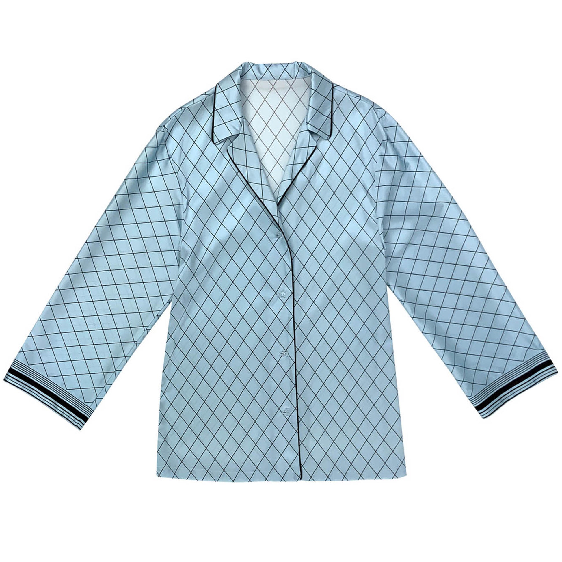 The Lady shirt from NOKAYA is crafted from Mulberry silk and features a relaxed straight cut.
