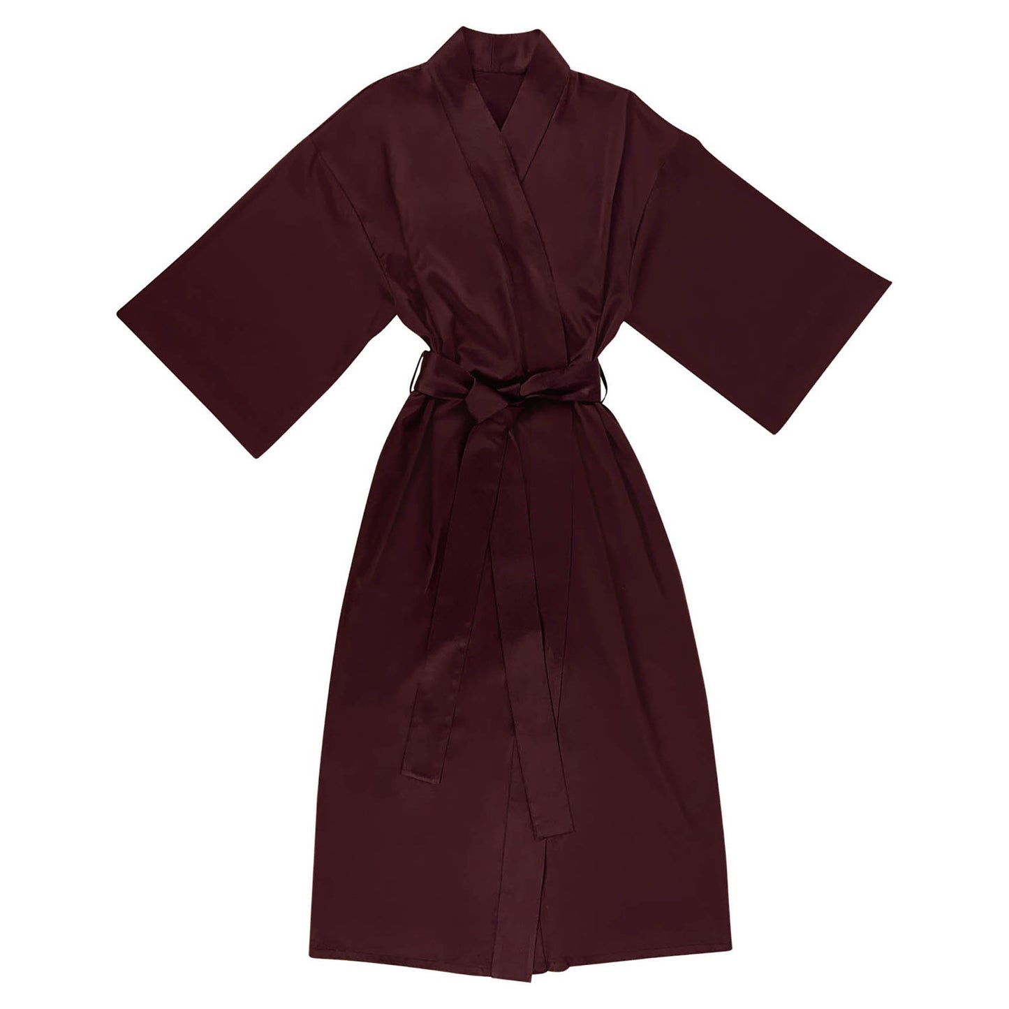 The Lady wrap-around Mulberry silk robe.