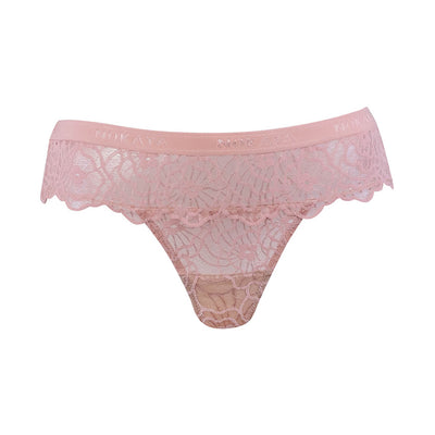 Nokaya fully lace super-comfortable thong with a scalloped edge.