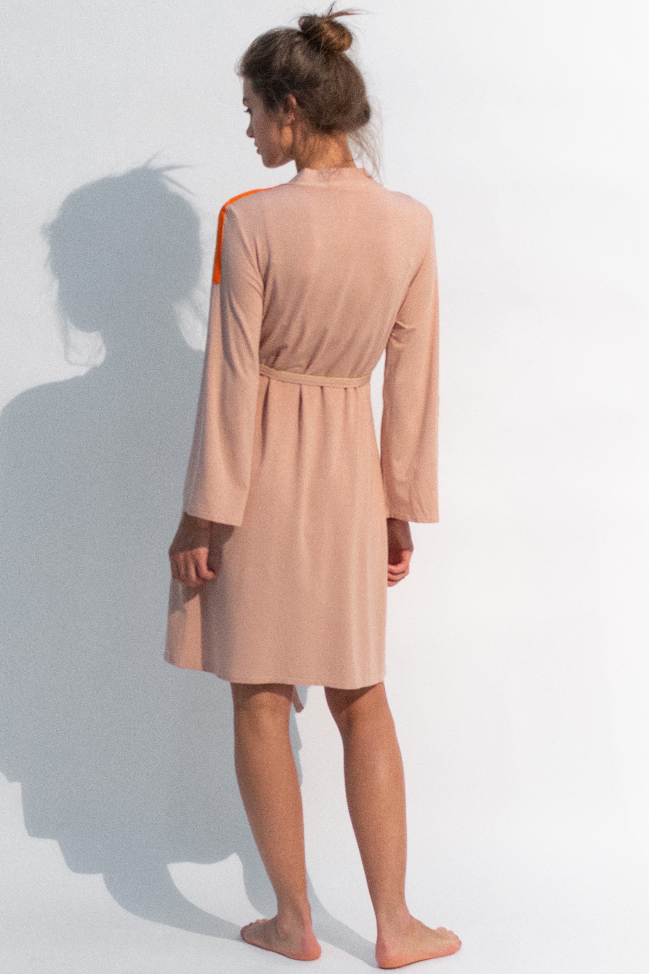 The Lovely Break It is a flowing and comfortable robe from Nokaya. Backside.